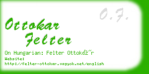 ottokar felter business card